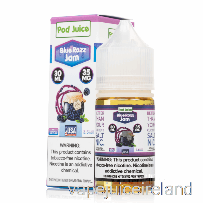 Vape Juice Blue Razz Jam - Pod Juice - 30mL 55mg
